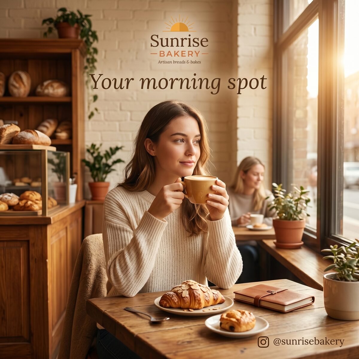 Sample social post for a bakery